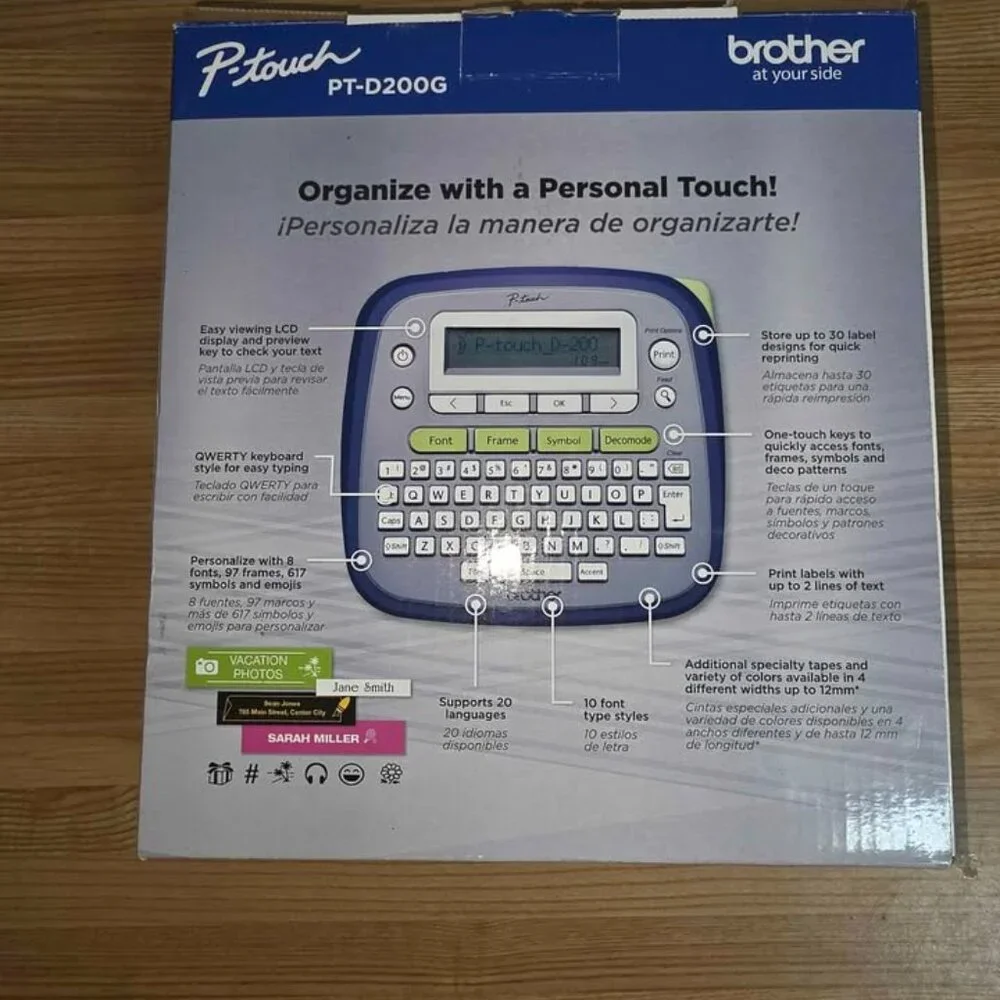 Like-New Brother P-Touch PT-D200G Label Maker with Original Box - Picture 10 of 11